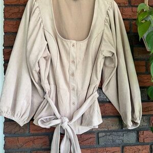 Boston Proper Elegant Beige Women's Top